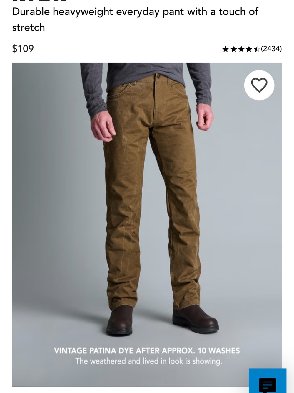Kuhl Rydr Pants - Dark Khaki
